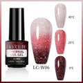 LILYCUTE 7ml Thermal Gel Nail Polish Winter Coffee Temperature Changing Semi Permanent Soak Off UV Nail Art Gel Varnish Manicure