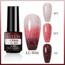 LILYCUTE 7ml Thermal Gel Nail Polish Winter Coffee Temperature Changing Semi Permanent Soak Off UV Nail Art Gel Varnish Manicure