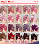 LILYCUTE 7ml Red Glass Bottle Water-Based Peel Off Nail Polish Quick Drying No Need of Lamp Glitter Nail Art Varnish