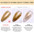 LILYCUTE 7ml Metal Chrome Top Coat Function Gel Nail Polish No Wipe Semi Permanent Soak Off UV Gel Nail Varnish Art Manicure