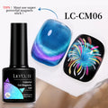 LILYCUTE 7ML Colorful Double Light Cat Magnetic Gel Nail Polish 9D Glitter Sparkling Rainbow Laser Soak Off Nail Art DIY Varnish