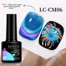 LILYCUTE 7ML Colorful Double Light Cat Magnetic Gel Nail Polish 9D Glitter Sparkling Rainbow Laser Soak Off Nail Art DIY Varnish