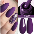 LILYCUTE Dark Grey Matte Color Series Gel Nail Polish Winter Long Lasting Full Coverage Manicure Soak Off Nails Art Gel Varnish