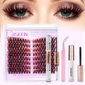 DlY Eyelash Extension Kit Mix Styles Large Capacity Manga Eye Individual Lashes Cluster D Curl With Lash Bond Lash Remove