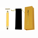 24K Gold T Beauty Roller Energy Roller Electric Face-lifting Facial Massage Beauty Tools Waterproof Vibrating Face Care Stick