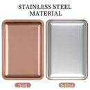 1PC Square Stainless Steel Cosmetic Storage Tray Nail Art Manicure Plate Tweezers Clippers Pens Container False Nails Dish Tools