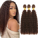 #2 Dark Brown Chocolate Kinky Curly Human Hair Bundles Virgin Human Hair Jerry Curly Bundles 1/3/4 95G/PC Hair Weaving Human Hai