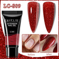 LILYCUTE 1Pc Quick Extension Gel Nail Nude Pink Glitter Building Acrylic Semi Permanent Soak Off UV LED Polish Nail Art Varnish