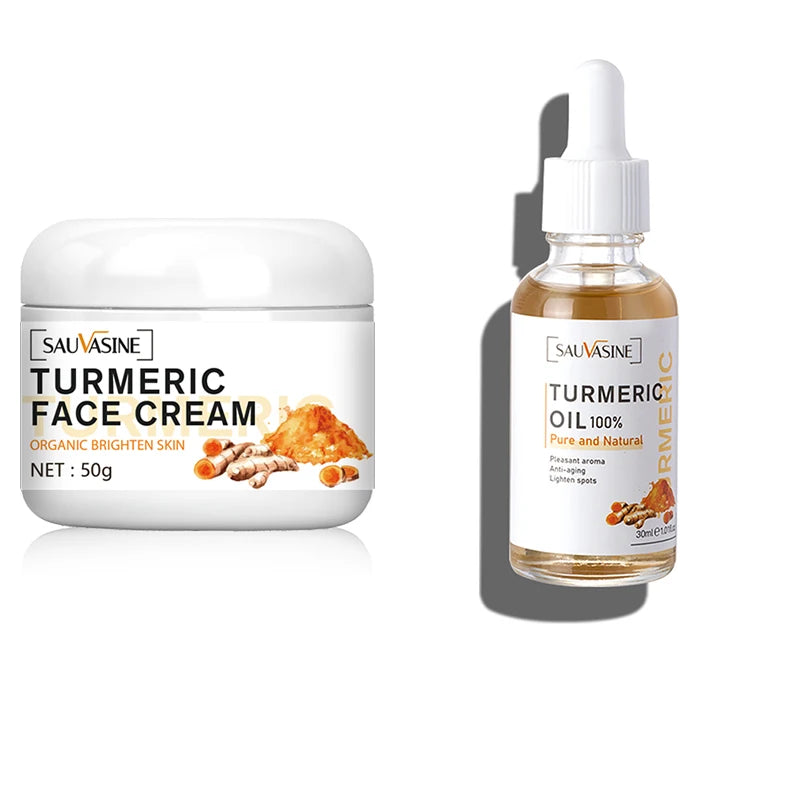 Whitening Turmeric Face Cream Anti Aging Serum Birghten Facial Anti-Wrinkle Reduce Fine Lines Acne Drak Spot Remover Skin Care