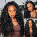 280% Density Burmese Curly Human Hair Wig 13x4 HD Transparent Lace Frontal Wigs Pre Plucked Rem Burmese Human Hair Wigs 32 inch