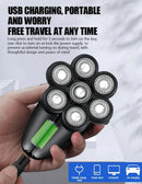 5 In 1 Electric Shaver For Men Bald Head Hair Clipper Nose Trimmer 7D Floating Blade Head Shaving Beard Knife Rechargeable Razor
