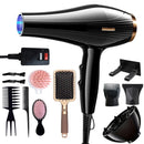 12pcs-in-1 multiple accessory hair dryer. With accessories such as combs, hair clips, hair patches, air cushion combs, etc.