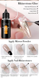 LILYCUTE 10ML Nail Rehinestone Glue Gel Nail Glue Super Strong Adhesive Gel DIY For Nail Charms Rhinestones Beads Flower
