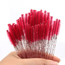 New 5/25/50Pcs Wholesale Crystal Eyelashes Brush Applicator Eyelash Brushes Plastic Mascara Wand Lashes Extension Makeup Beauty