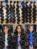 Body Wave Human Hair Bundles With A Closure 2x6 HD Lace Closure Human Hair Bundles With 4x4 Closure 5x5 Brazilian Bundle Deals