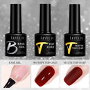 LILYCUTE 6pcs/3pcs/2pcs 7ml Functional Gel Nail Art Set with Base Gel and Top Coat Semi Permanent Soak Off UV Varnish Manicure