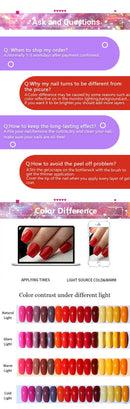 LILYCUTE 6PCS/SET 7ML Fluorescent Reflective Glitter Gel Nail Polish Summer Neon Super Shining Semi Permanent UV Gel Nail Art
