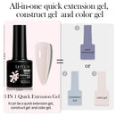 LILYCUTE 7ML Nude Pink Quick Extension Gel Nail Polish Milky Clear Sturcture Hard Enhanced Construction Gel Nail Art Manicure