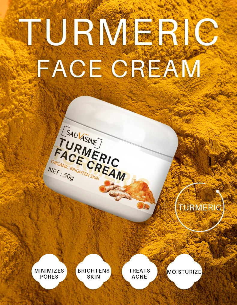 Whitening Turmeric Face Cream Anti Aging Serum Birghten Facial Anti-Wrinkle Reduce Fine Lines Acne Drak Spot Remover Skin Care