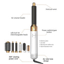 6 in 1 Hair Dryer Brush Detachable Airflow Comb Curler Straightening Brush Heat Control Styler for Smooth Hair