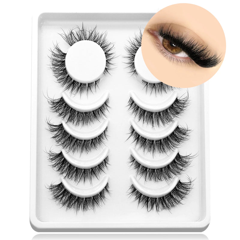 Eyelashes 3D Mink Lashes Natural Eyelashes Clear eyelash stem False Eyelashes Cat Eye Lashes Eyelash Extension Effect