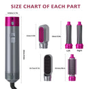 5 in 1 Hair Styler Powerful Fast Drying Ionic Hair Dryer High Speed Hot Comb Brush Set Professional Hair straghtener
