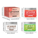Hllozzi 50g lip scrub jojoba oil vitamin C hydrating moisturizing mild non-irritating watermelon, coconut, apple