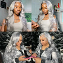 Silver Gray Body Wave Bundles Human Hair Remy Unprocessed Brazilian Human Virgin Hair 10-30 Inch Double Weft For Women 1/3/4 PCS