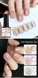 LILYCUTE 7ml Glass Cat Magnetic Nail Gel Polish Semi Permanent Soak Off UV Gel Crystal Varnis Nail Art Manicure