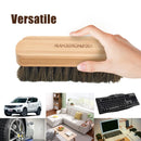Genuine Horsehair Wooden Brush Car Detailing Polishing Buffing Brush Seat Handle Dashboard Roof Cleaning Premium Car Wash Brush
