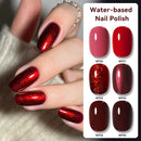 LILYCUTE 7ml Red Glass Bottle Water-Based Peel Off Nail Polish Quick Drying No Need of Lamp Glitter Nail Art Varnish