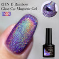 LILYCUTE 7ML Rainbow Red Glass Light Cat Magnetic Gel Nail Polish Shining Semi Permanent Soak Off LED UV Gel Nail Art Manicure