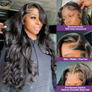 200% Real Density Body Wave ≥98% Human Hair Wig 13x6 HD Transparent Lace Front Wigs For Women 13x4 360 Pre Plucked Lace Frontal