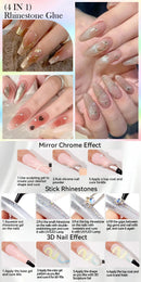 NICOLE DIARY 3D Nail Art Rhinestone Gel Sculpting gel Carvings & Shape Molding Flower Gel Semi Permanent Manicure Nail Art
