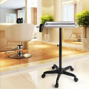 Salon Rolling Salon Tray Aluminum Trolley Cart Adjustable Height Mobile Beauty Salon Spa Storage Tray Tattoo Hairstylist Cart