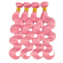 Rose Pink Color Body Wave Bundles Human Hair Unprocessed Virgin Hair Colored Fashion Pink Raw Hair 1/2/3/4 Bundles Deals