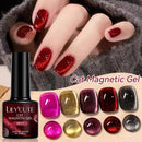 LILYCUTE 7ml Red Cat Magnetic Gel Nail Polish Glitter Full Coverage Varnish Semi Permanent UV/LED Soak Off Nails Art