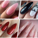 LILYCUTE Nail Extension Gel 10ML Semi Permanent Bright Pink UV Hard Gel Nails Finger Prolong White Clear Nude Gel Nail Polish