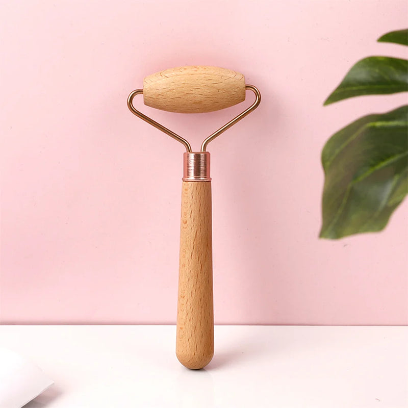 Face Massager Maderoterapia Face Roller Mini Wood Therapy Face Slimming Gua Sha Scraper Facial Lifting Wrinkle Remover