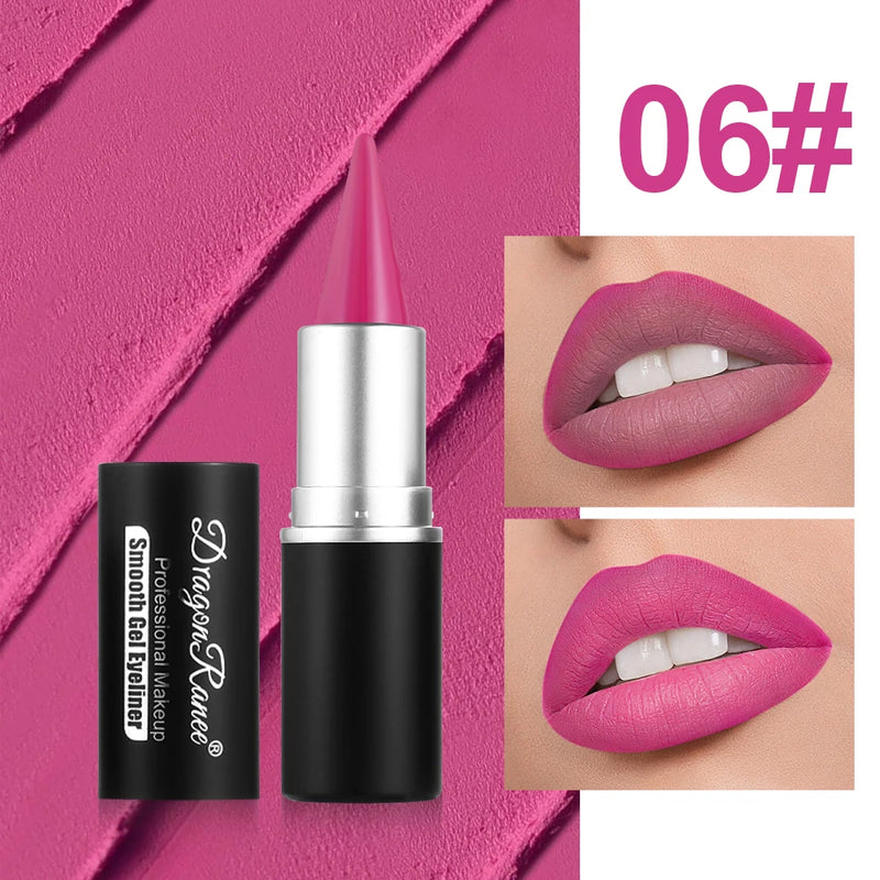 Matte Lip Liner, Long-Lasting and Durable, Automatic Rotating Wax Texture, Suitable for All Skin Types, Multi-Purpose, Suitable for Eyeliner Holiday Party Lipstick