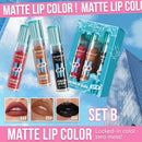 Watery Black Lipstick Hydrating Lip Fullness Lip Gloss Lasting Velvet Lip Glaze Set Pearlescent Fine Sparkling Lipstick Liquid