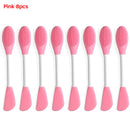 8/4/2pcs Face Brush Set Silicone Facial Mask Applicator Double-head Lotion Spatula Blackhead Face Lip Exfoliator Skin Care Tools