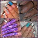 LILYCUTE 8pcs 5ML Metal Painting Reflective Glitter Liner Gel Nail Polish Sparkling French Line Gel Semi Permanent Nail Art