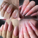 LILYCUTE Nail Extension Gel 10ML Semi Permanent Bright Pink UV Hard Gel Nails Finger Prolong White Clear Nude Gel Nail Polish