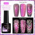 LILYCUTE 7ml Dynamic Reflective Cat Magnetic Gel Gold Sparkling Double Light Effect Semi Permanent UV Nail Art Gel Varnish