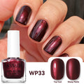 LILYCUTE 7ml Red Glass Bottle Water-Based Peel Off Nail Polish Quick Drying No Need of Lamp Glitter Nail Art Varnish