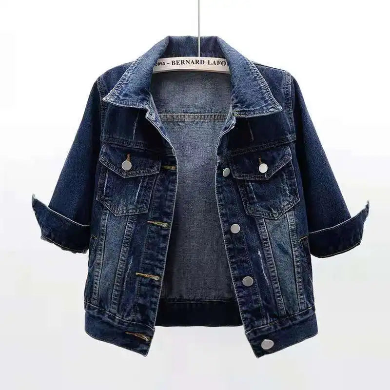 Women Denim Jacket Spring Autumn Short Coat Pink Jean Jackets Casual Tops Purple Yellow Purple Blue Loose Tops Lady Outerwear