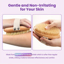 Lymphatic contour facial brush, pig mane body dry brush, exfoliating and blood activating body massage brush, facial brush