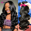 12A Body Wave Bundles Human Hair 100% Natural Peruvian Raw Human Hair Bundles 100%Human Hair Quality 22 24 26 Inch Bundles Deals
