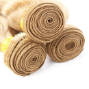 P27/613 Highlight Water Wave Bundles Human Hair Bundles 8 -30 Inch Wet and Wavy Ombre Honey Blonde Deep Curly Hair  1 3 4 Pcs